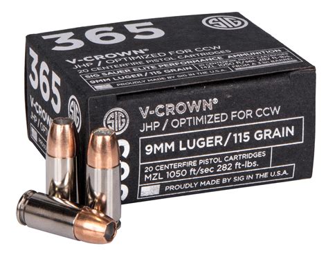 sig 365 full metal jacket ammo box|sig 365 v crown ammo.